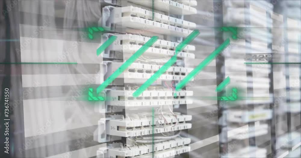 Poster animation of data processing over computer servers