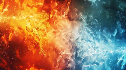 abstract background fire versus ice