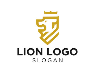The logo design is about Lion and was created using the Corel Draw 2018 application with a white background.