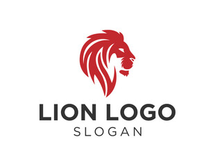 The logo design is about Lion and was created using the Corel Draw 2018 application with a white background.