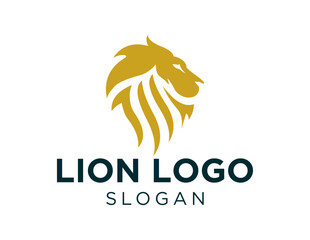 Obraz premium The logo design is about Lion and was created using the Corel Draw 2018 application with a white background.