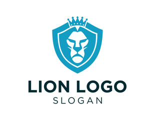 The logo design is about Lion and was created using the Corel Draw 2018 application with a white background.