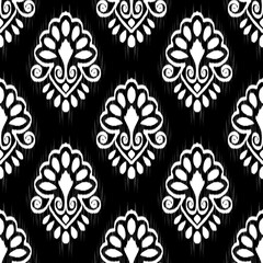 Ikat Flower Pattern Ethnic Geometric native tribal boho motif aztec textile fabric carpet mandalas African