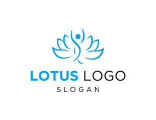 The logo design is about Lotus and was created using the Corel Draw 2018 application with a white background.