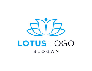 The logo design is about Lotus and was created using the Corel Draw 2018 application with a white background.