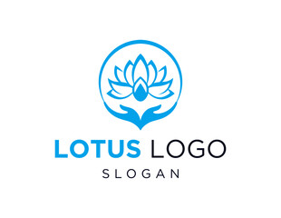 Fototapeta premium The logo design is about Lotus and was created using the Corel Draw 2018 application with a white background.