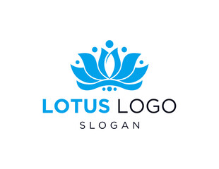 Obraz premium The logo design is about Lotus and was created using the Corel Draw 2018 application with a white background.