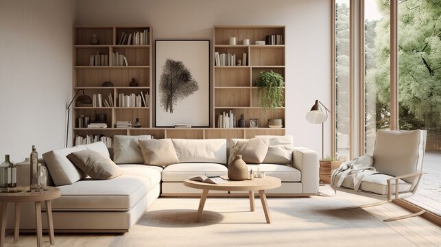 Interior of modern sophisticated living room © Faisal