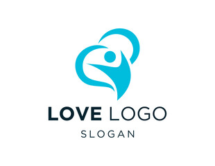 Fototapeta premium The logo design is about Love and was created using the Corel Draw 2018 application with a white background.