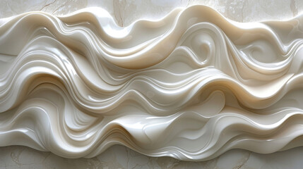 Detailed view of delicate lines and curves on a glossy ceramic tile