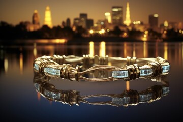Nile River Majesty: Showcase jewelry against a backdrop that simulates the flowing Nile River.