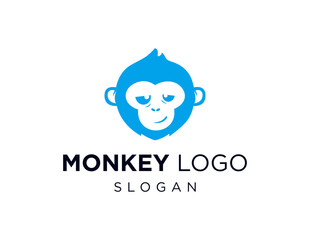 The logo design is about Monkey and was created using the Corel Draw 2018 application with a white background.