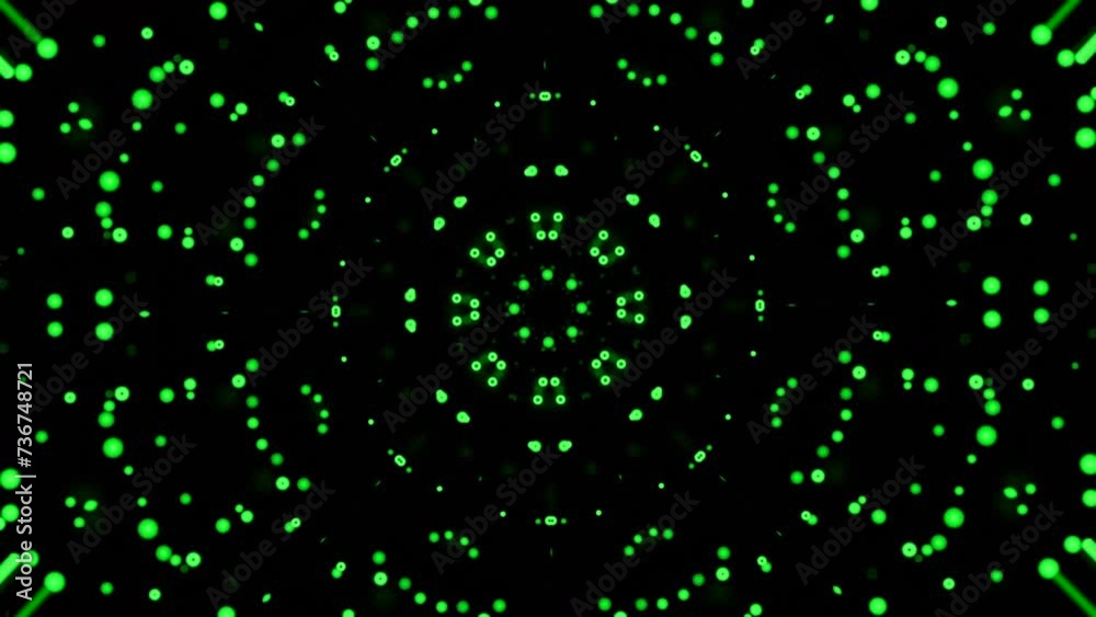 Poster electronic kaleidoscopic pattern. design. moving electronic pattern with kaleidoscopic effect. beaut