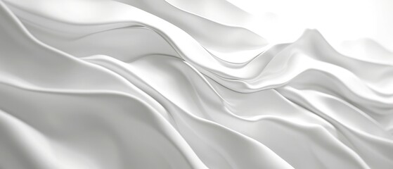 White 3 d background with wave, Ai Generated Image - obrazy, fototapety, plakaty