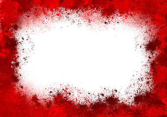 transparent realistic red paint and ink splash frame © irham