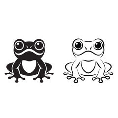 Vector of frog design on white background. Amphibian. Animal. Frog Icon. Easy editable layered vector illustration.