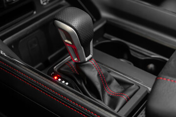 Gear shift. automatic transmission gear of car , car interior