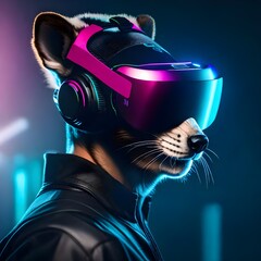 black and white cat on the stage