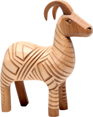 goat wooden toy,goat made of toy,animal wooden toy,wooden toy for kids isolated on transparent or white background 