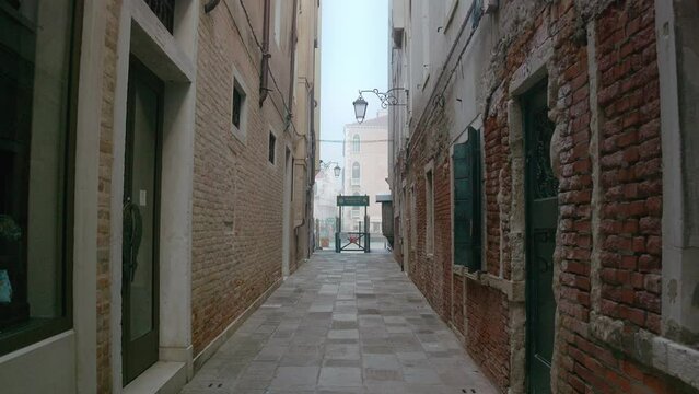 Serene Venetian Alley in Morning Light, Italy