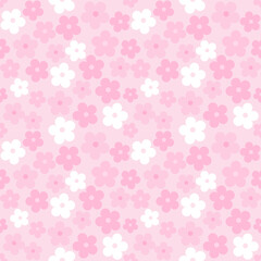 pink background with flowers