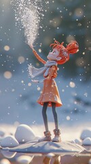 Cartoon digital avatars of Forecast Fairy sprinkling magic dust to reveal the upcoming weather conditions.