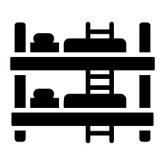 bunk bed Solid icon