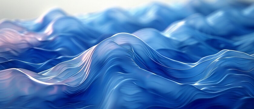 Blue curling waves in a multi-level stereogram illusion
