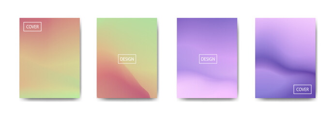 set of abstract background with beautiful gradation color, colorful background for poster flyer banner backdrop.vertical banner.cool fluid background vector illustration