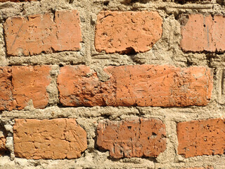 Old textured brick wall. High quality photo