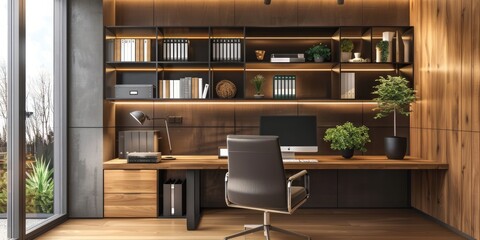 Remote Work Bliss: A cozy home office working space, reflecting the growing trend of remote work