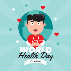 world health day social media posts or banner