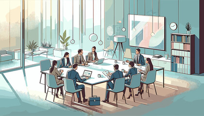 Concept vector illustration of business situation.