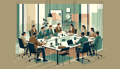 Concept vector illustration of business situation.