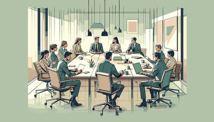 Concept vector illustration of business situation.
