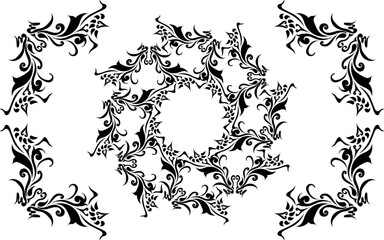 Damask ornament decoration