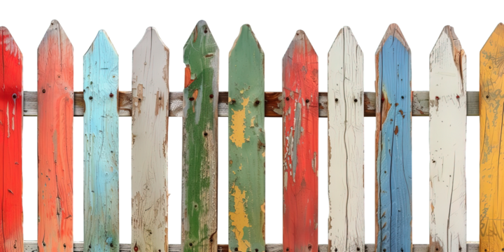 Colorful Wooden Fence