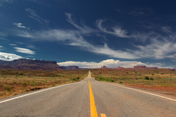 traveling the 128 towards Moab, Utah, USA