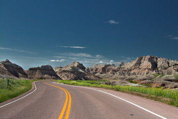 Traveling the Badlands National Park, South Dakota, USA