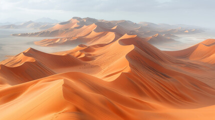 The everchanging texture of a desert landscape shaped by wind and time.