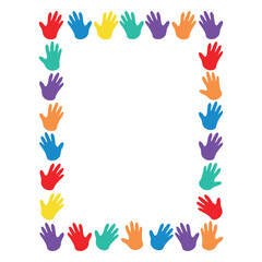 Colorful Hand Border Frame