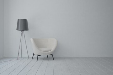 Modern interior design. 3D illustration