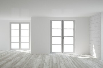 Modern interior design. 3D illustration