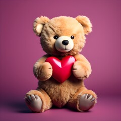 Obraz premium teddy bear with heart