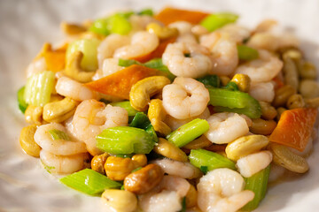 Stir-fried Shrimp Nuts Vegetables