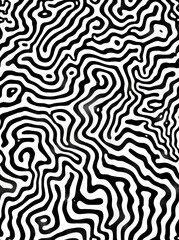 Flat black and white brain coral texture 