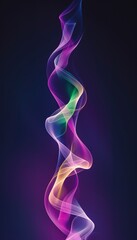 Colorful wavy smoke wallpaper
