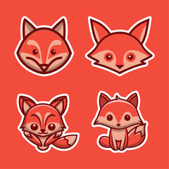 Minimalist and Modern Fox Logo Set