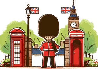 Artificial intelligence generation of royal guard illustration