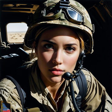 Portrait of a Female Soldier 01